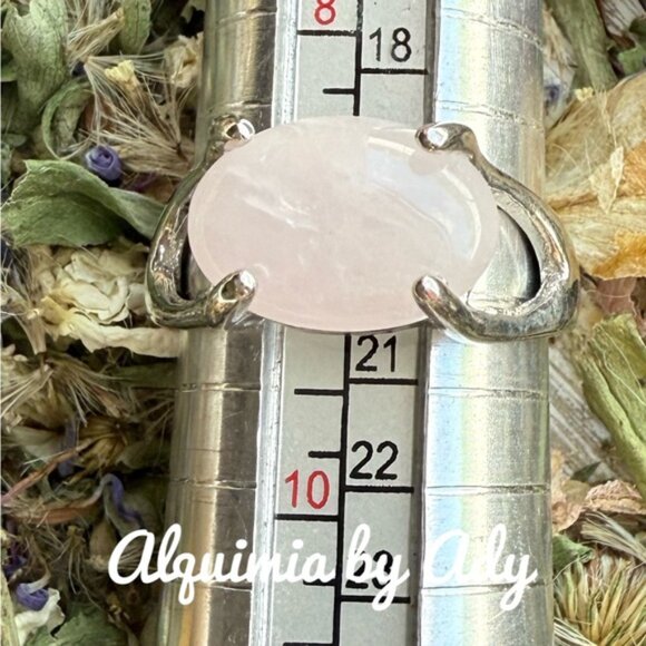 Alquimia Jewelry - Pink quartz silver Victorian ring